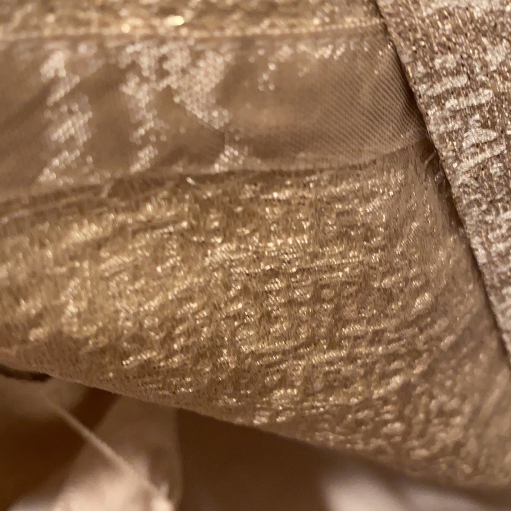 J. Crew Frosted Jacquard Silk Pencil Skirt in Gold Glitter size 4 20112 - Picture 8 of 16